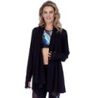 Women's Pl Movement By Pink Lotus Manipulate Yoga Wrap Cardigan, Size: Small, Black