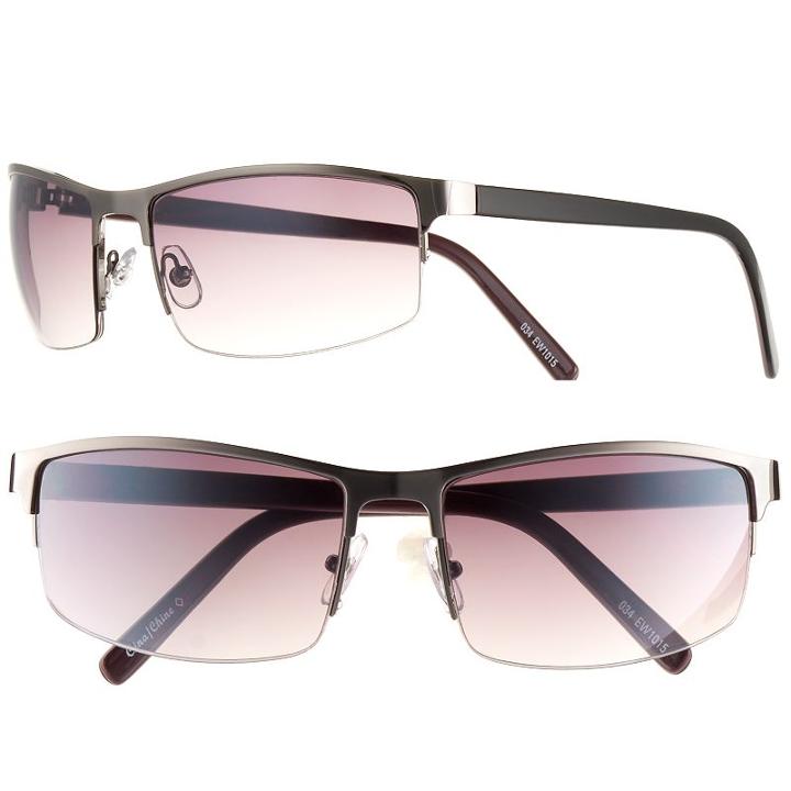 Men's Apt. 9&reg; Semirimless Sunglasses, Med Grey