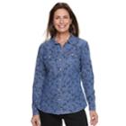 Women's Croft & Barrow&reg; Classic Soft Shirt, Size: Small, Dark Blue