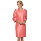 Women's Le Suit Sateen Open-front Jacket & Dress Suit, Size: 14, Brt Orange