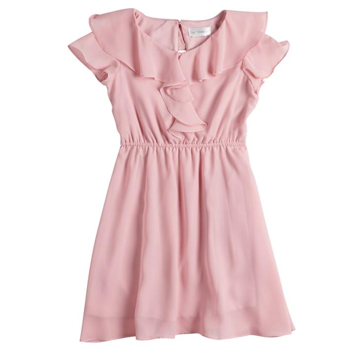 Girls 7-16 Lavender Chiffon Ruffled Dress, Size: 10, Med Purple