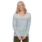 Women's Croft & Barrow&reg; Essential V-neck Top, Size: Xl, Med Blue