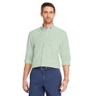 Men's Izod Classic-fit Essential Solid Woven Button-down Shirt, Size: Small, Med Green
