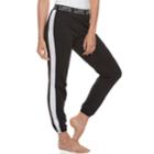Juniors' So&reg; Pajamas: Velour Piecing Jogger Pants, Teens, Size: Small, Black