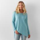 Women's Sonoma Goods For Life&trade; Asymmetrical Soft Tunic, Size: Large, Med Blue