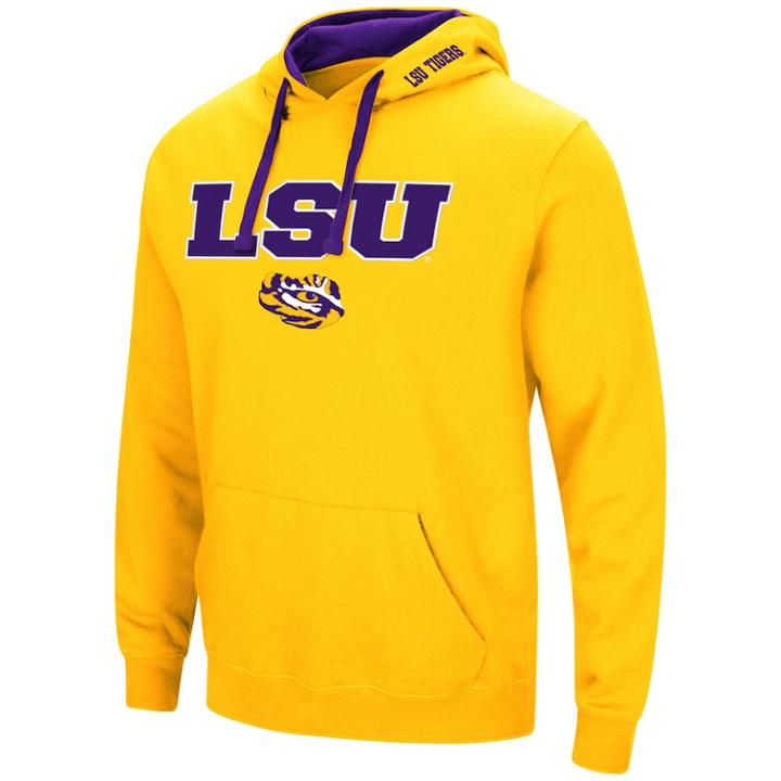 Men's Lsu Tigers Pullover Fleece Hoodie, Size: Xl, Drk Purple