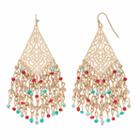 Seed Bead Filigree Nickel Free Kite Drop Earrings, Women's, Multicolor