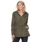 Women's D.e.t.a.i.l.s Hooded Packable Anorak Parka, Size: Small, Med Green