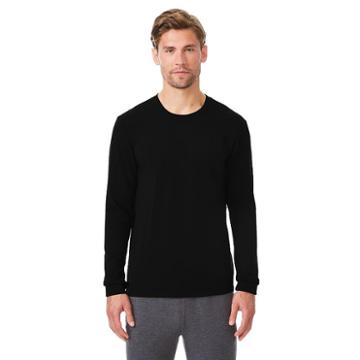 Men's Heat Keep Faux-cashmere Lounge Top, Size: Large, Black