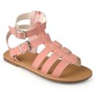 Journee Zoey Girls' Gladiator Sandals, Girl's, Size: 13, Brt Pink