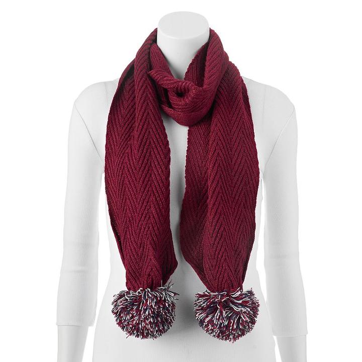 Keds Cable-knit Zigzag Scarf, Women's, Red