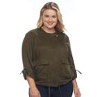 Plus Size Apt. 9&reg; Utility Jacket, Women's, Size: 1xl, Green