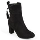 Journee Collection Zuri Women's High Heel Ankle Boots, Size: 5.5 Med, Black