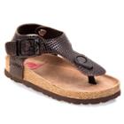 Rugged Bear Toddler Girls' T-strap Sandals, Girl's, Size: 7 T, Brown