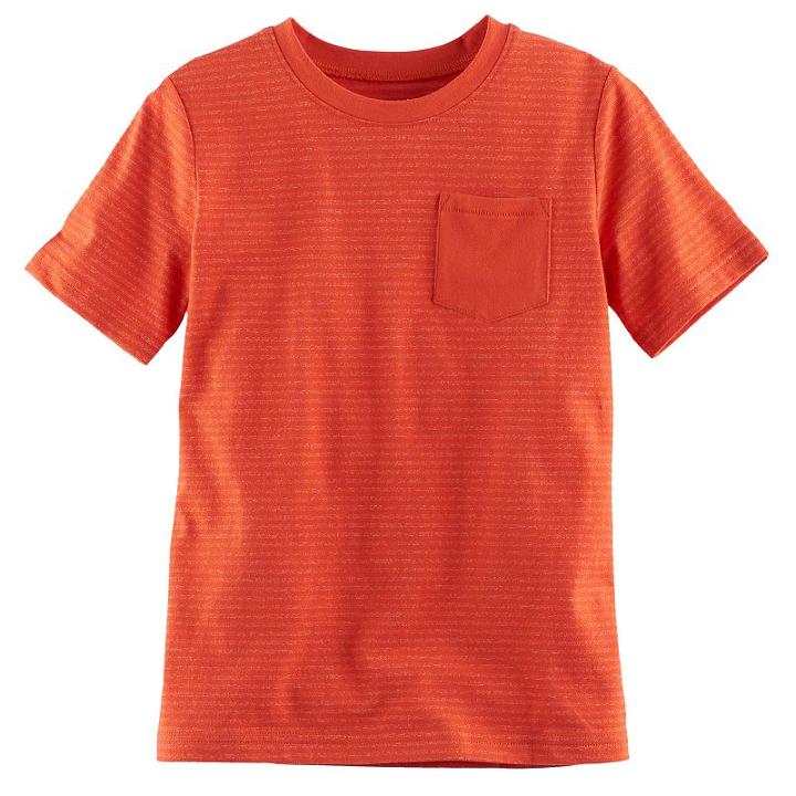 Boys 4-10 Jumping Beans&reg; Pocket Faded Tee, Size: 10, Orange