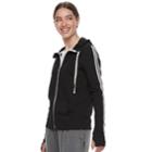 Juniors' So&reg; Thumb Hole Zip-up Hoodie, Teens, Size: Medium, Black