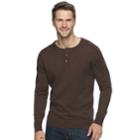 Men's Sonoma Goods For Life&trade; Coolmax Classic-fit Henley, Size: Large, Dark Brown