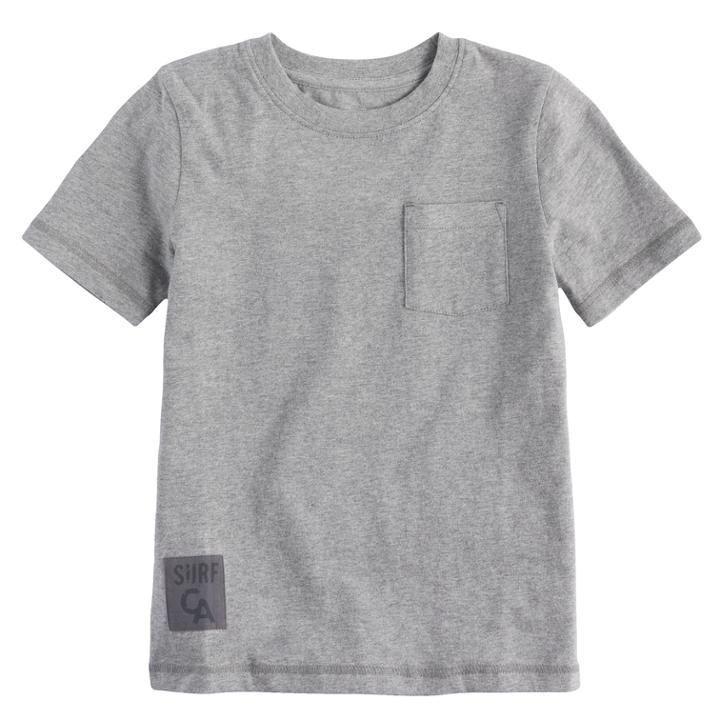 Boys 4-7x Sonoma Goods For Life&trade; Pocket Heathered Tee, Size: 7, Med Grey