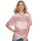 Women's Juicy Couture Dolman Knot-front Tee, Size: Large, Pink Ovrfl