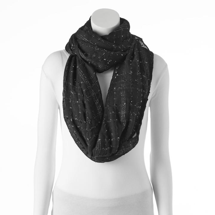 Apt. 9&reg; Confetti Grid Infinity Scarf, Women's, Oxford