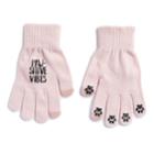 Women's So&reg; Paw-sitive Vibes Tech Knit Gloves, Dark Pink