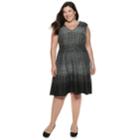 Plus Size Suite 7 V-neck Fit & Flare Dress, Women's, Size: 16 W, Grey