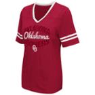 Women's Campus Heritage Oklahoma Sooners Fair Catch Football Tee, Size: Large, Med Red