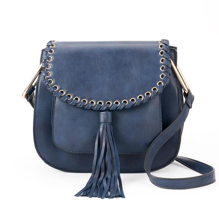 Deluxity Heather Flap Crossbody, Women's, Blue (navy)