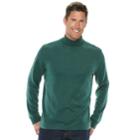 Men's Croft & Barrow&reg; Classic-fit Easy-care Interlock Turtleneck, Size: Xl, Dark Green
