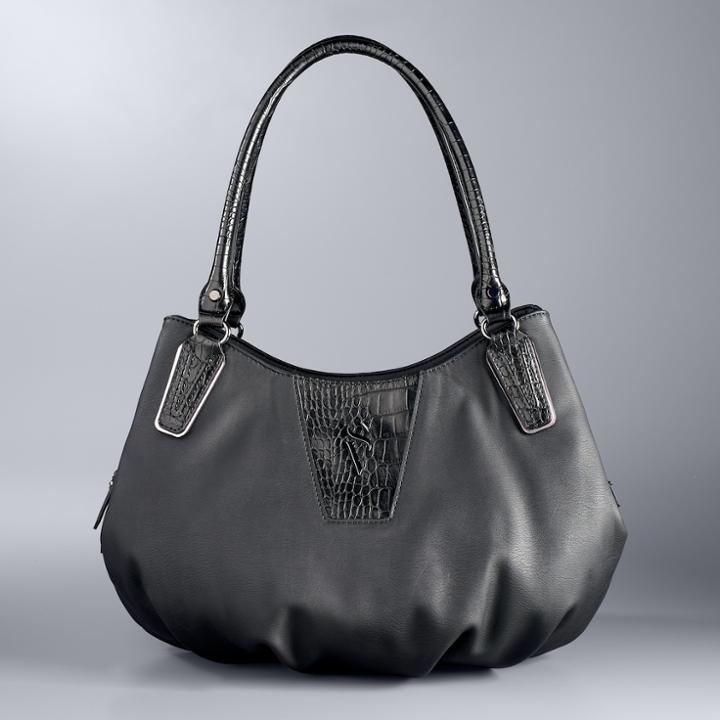 Simply Vera Vera Wang Alice Shoulder Bag, Women's, Black