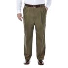 Big & Tall Haggar Premium Stretch No-iron Khaki Pleated Pants, Men's, Size: 46x32, Med Brown