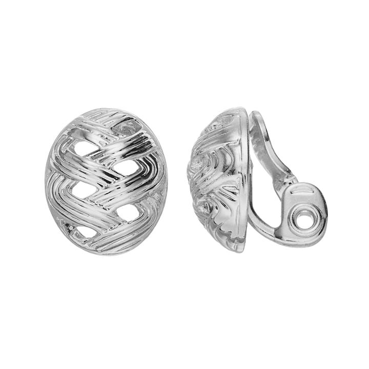 Napier Textured Woven Button Stud Earrings, Women's, Silver