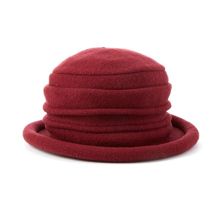 Scala Packable Wool Cloche Hat, Women's, Red Other