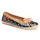 Chooka Classic Dot Skimmer Women's Water-resistant Rain Flats, Size: 10, Black
