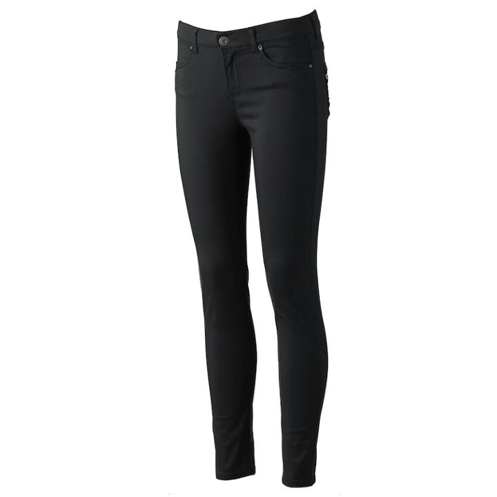 Juniors' Unionbay Uniform Skinny Pants, Teens, Size: 7, Black
