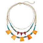 Gs By Gemma Simone Sedona Sunset Collection Bead Multistrand Necklace, Women's, Size: 16, Multicolor
