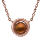 14k Rose Gold Over Silver Freshwater Cultured Pearl Swirl Necklace, Women's, Size: 15, Brown