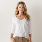 Women's Sonoma Goods For Life&trade; Essential V-neck Tee, Size: Large, White