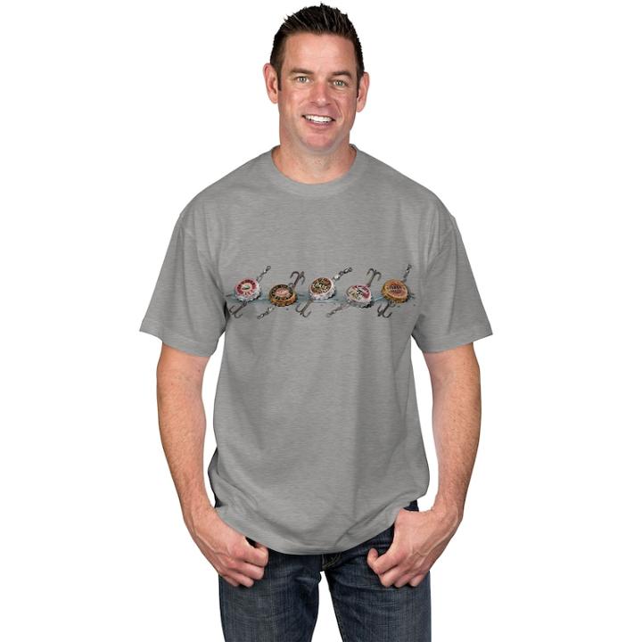 Big & Tall Newport Blue Beer Cap Lure Tee, Men's, Size: Xxl Tall, Light Grey