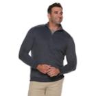 Big & Tall Croft & Barrow&reg; Classic-fit Easy-care Quarter-zip Pullover, Men's, Size: L Tall, Dark Blue