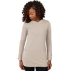 Women's Soybu Dwell 2-pocket Long Sleeve Tunic, Size: Medium, White