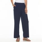 Women's Dana Buchman Printed Palazzo Pants, Size: Medium, Blue