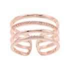 Lc Lauren Conrad Cubic Zirconia Multi Row Open Back Ring, Women's, Size: 7, Light Pink