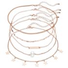 Healing Stone, Shaky Star, Bar & Chain Choker Necklace Set, Women's, Pink