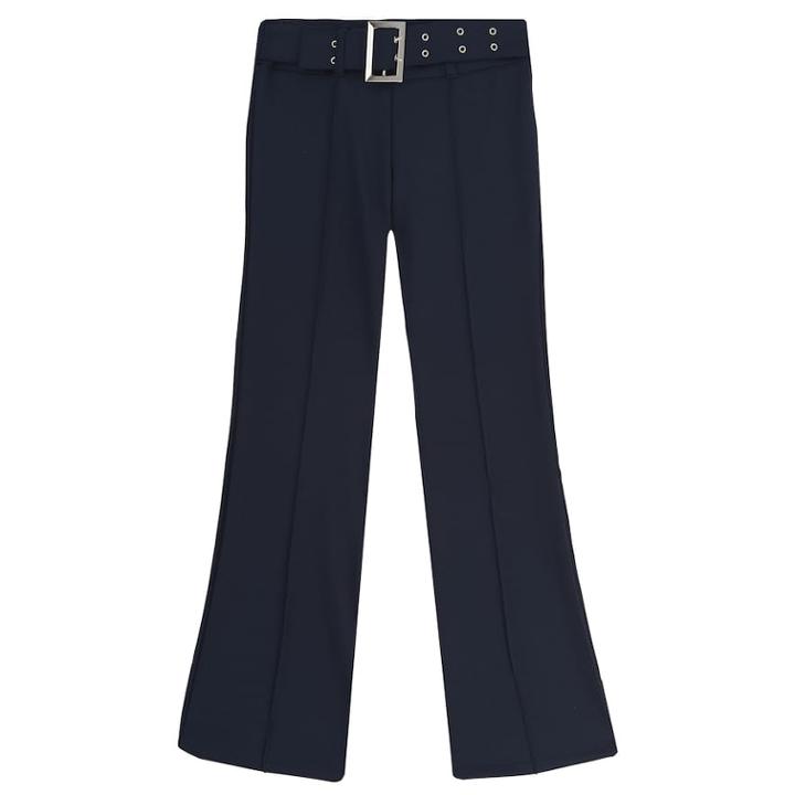 Girls 4-20 & Plus Size French Toast School Uniform Pull-on Belted Pants, Size: 12, Blue (navy)
