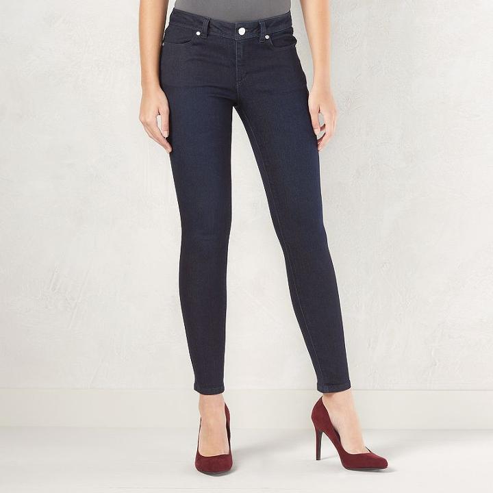 Women's Lc Lauren Conrad Jeggings, Size: 12, Dark Blue