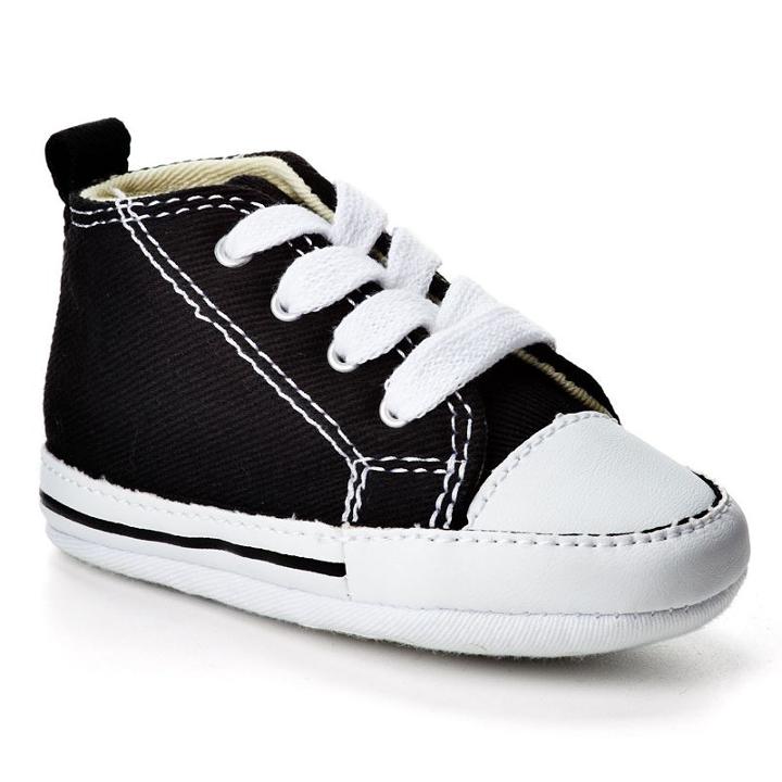 Baby Converse First Star Crib Shoes, Kids Unisex, Size: 2 Baby, Black