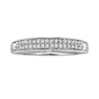 Love Always Platinum Over Silver 1/6-ct. T.w. Diamond Wedding Ring, Women's, Size: 6, White