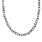 Lynx Stainless Steel Rolo Chain Necklace - Men, Size: 22, Grey