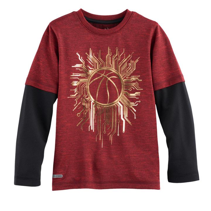 Boys 4-10 Jumping Beans&reg; Sporty Playcool Mock Layer Tee, Size: 7x, Red